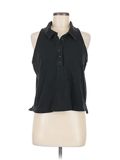 Pre-owned Banana Republic Factory Store Sleeveless Button Down Shirt In Black