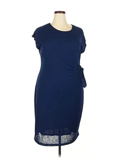 Pre-owned Liz Claiborne Casual Dress In Blue