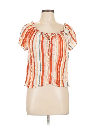 Pre-owned Pink Republic Short Sleeve Blouse In Orange