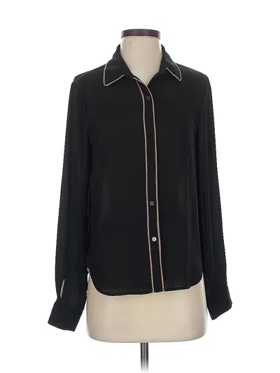 Pre-owned Forever 21 Contemporary Long Sleeve Blouse In Black