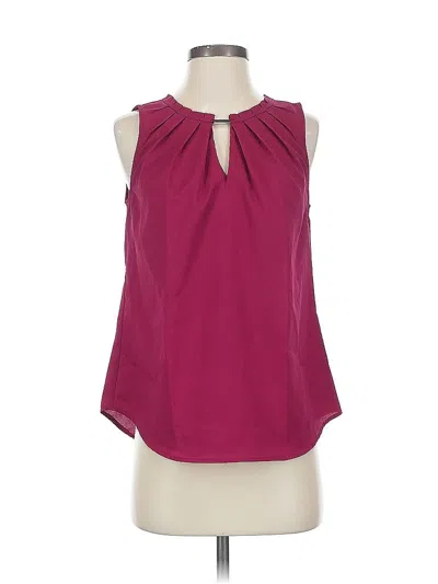 Pre-owned New York And Company Sleeveless Blouse In Burgundy