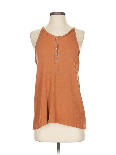 Pre-owned Mittoshop Tank Top Brown Halter Neckline Tops