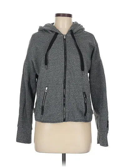 Pre-owned Calvin Klein Performance Zip Up Hoodie In Gray