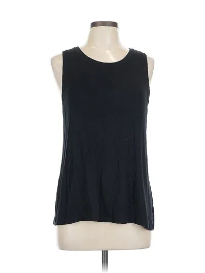 Pre-owned Halogen Sleeveless Top Black Boatneck Tops