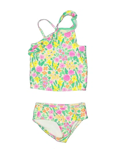 Pre-owned Cat & Jack Kids' Two Piece Swimsuit In Yellow