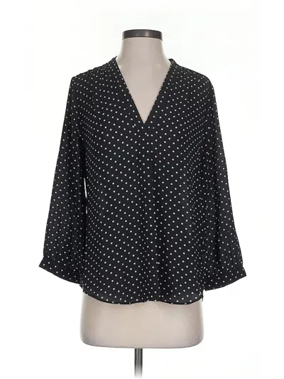 Pre-owned Vince Camuto 3/4 Sleeve Blouse In Black