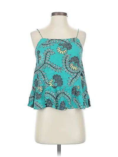 Pre-owned Ann Taylor Loft Sleeveless Blouse In Blue