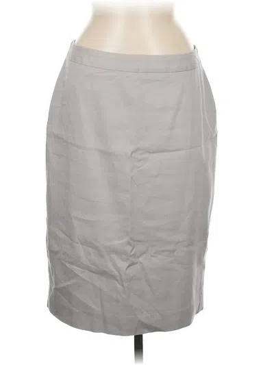 Pre-owned Lands' End Formal Skirt In Gray