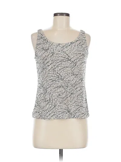 Pre-owned Alex Evenings Sleeveless Top Silver Scoop Neck Tops