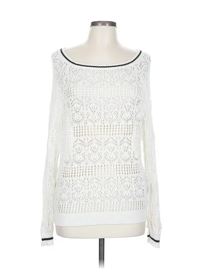 Pre-owned Suzy Shier Pullover Sweater In White