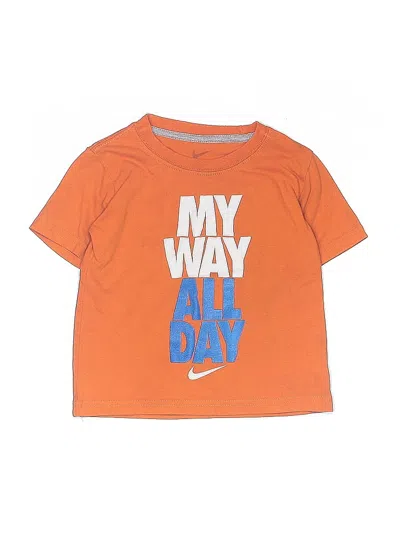 Pre-owned Nike Kids' Short Sleeve T-shirt In Orange