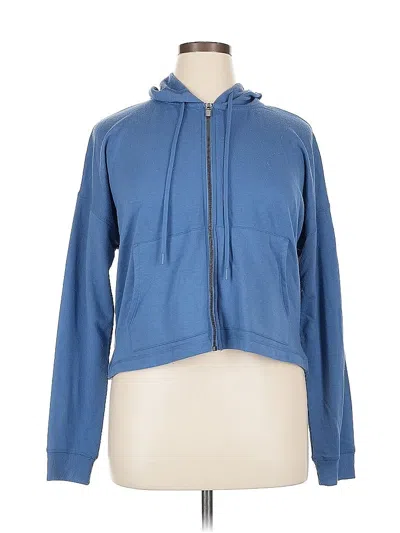 Pre-owned 90 Degree By Reflex Zip Up Hoodie In Blue