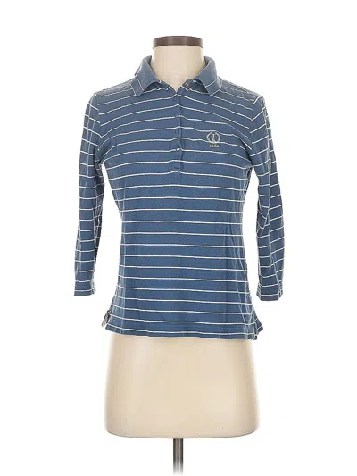 Pre-owned Izod Long Sleeve Polo Shirt In Blue
