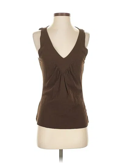 Pre-owned Ann Taylor Loft Sleeveless T-shirt In Brown