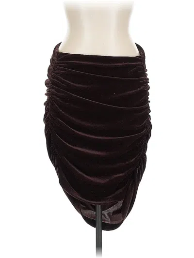 Pre-owned Express Formal Skirt In Burgundy