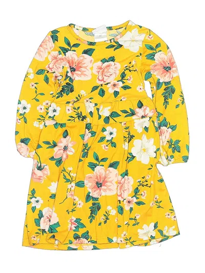 Pre-owned Blueberi Boulevard Kids' Dress In Yellow