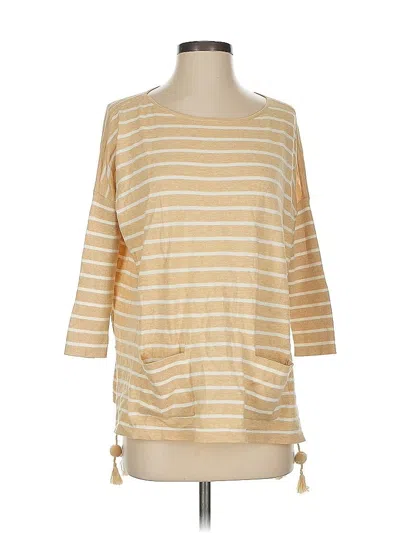 Pre-owned Lilly Pulitzer 3/4 Sleeve T-shirt In Gold