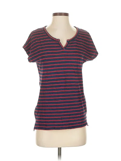 Pre-owned Gap Short Sleeve Henley Shirt In Burgundy