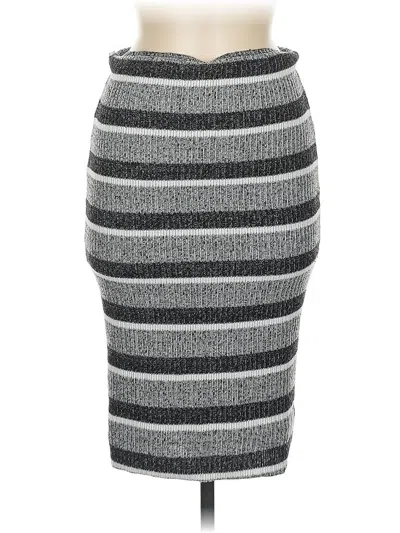 Pre-owned Lush Casual Skirt In Gray