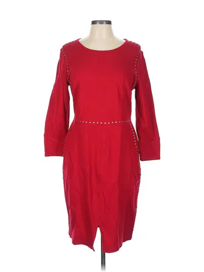 Pre-owned Carmen Marc Valvo Cocktail Dress In Red