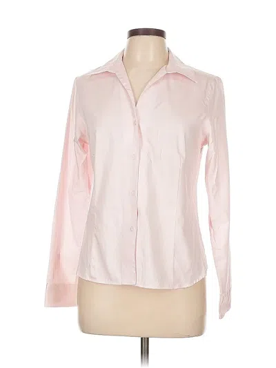 Pre-owned Anne Klein Long Sleeve Blouse In Pink