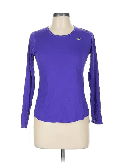 Pre-owned New Balance Long Sleeve T-shirt In Purple