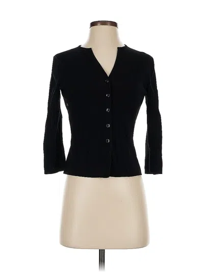 Pre-owned Talbots Cardigan Sweater In Black