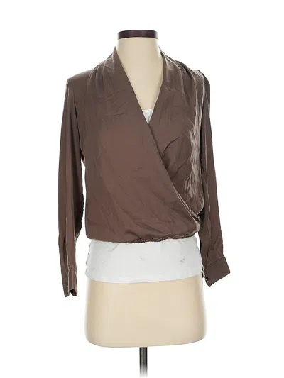 Banana Republic 3/4 Sleeve Blouse In Brown