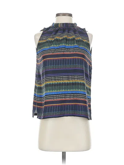 Pre-owned Ann Taylor Loft Sleeveless Blouse In Blue