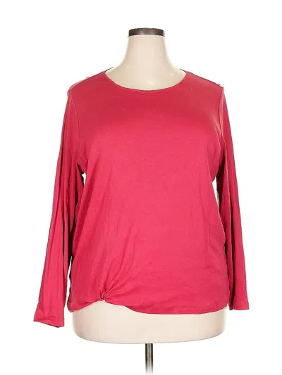 Pre-owned Cj Banks 3/4 Sleeve T-shirt In Red