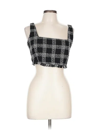Pre-owned House Of Harlow 1960 Sleeveless Top Black Square Neckline Tops