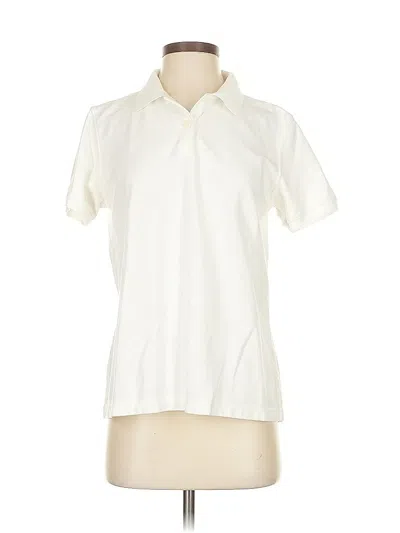 Pre-owned L.l.bean Short Sleeve Polo Shirt In White