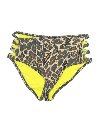 Pre-owned Bar Iii Swimsuit Bottoms In Yellow