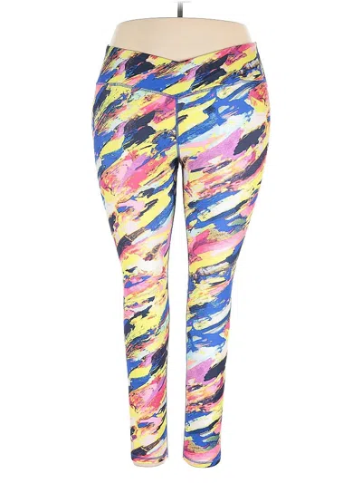 Pre-owned Athletic Works Active Pants In Yellow