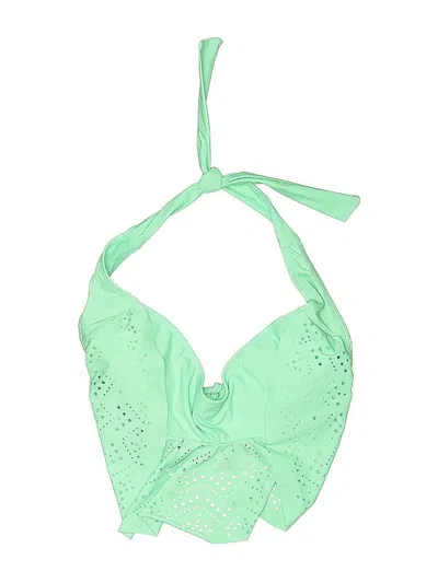 Pre-owned California Waves Swimsuit Top Green Swimwear