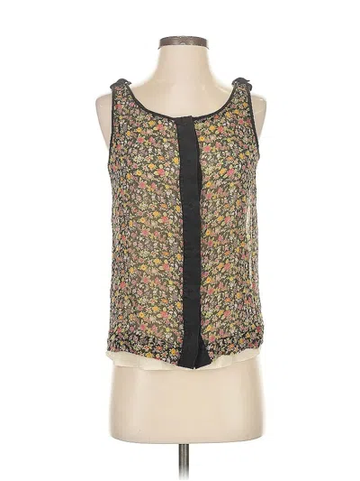 Pre-owned Rag & Bone Sleeveless Silk Top Gold Square Neckline Tops