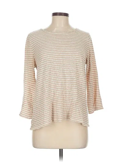 Pre-owned Ann Taylor Loft 3/4 Sleeve T-shirt In Brown