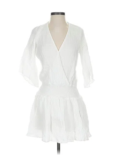 Pre-owned Miou Muse Casual Dress In White