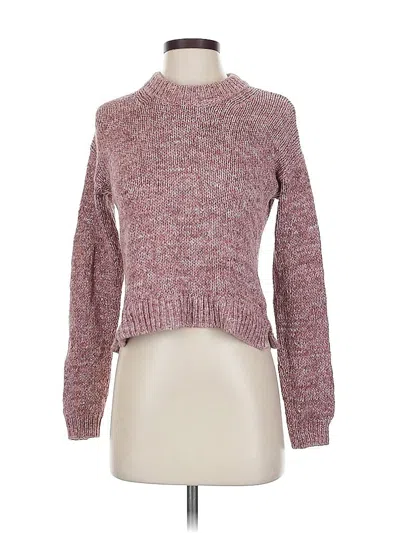 Pre-owned Madewell Pullover Sweater In Burgundy