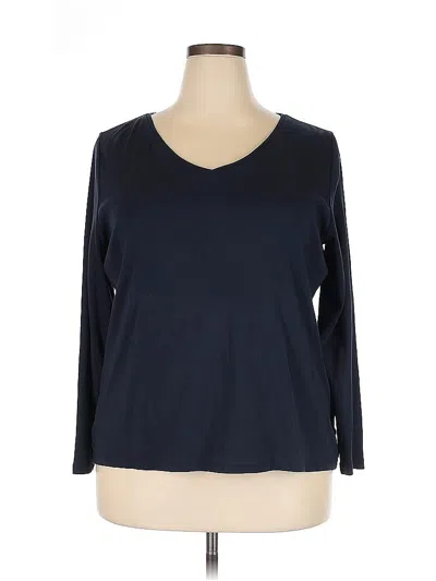 Pre-owned Talbots 3/4 Sleeve T-shirt In Blue