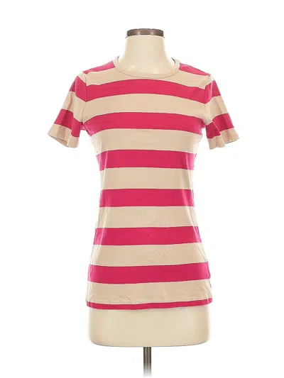 Pre-owned Lands' End Short Sleeve T-shirt In Pink