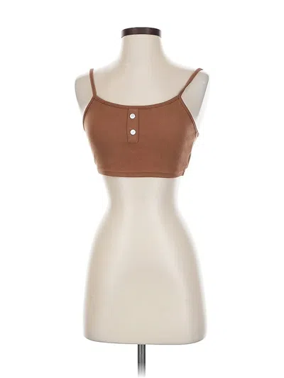 Pre-owned Unbranded Tank Top Brown Strapless Neckline Tops