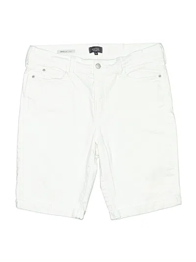 Pre-owned Nydj Denim Shorts In White