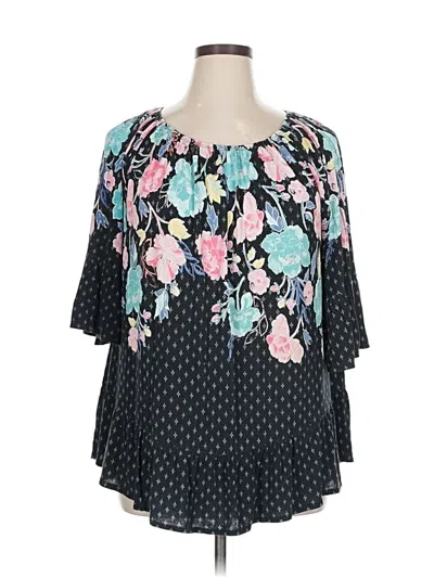 Pre-owned Unbranded 3/4 Sleeve Blouse In Pink