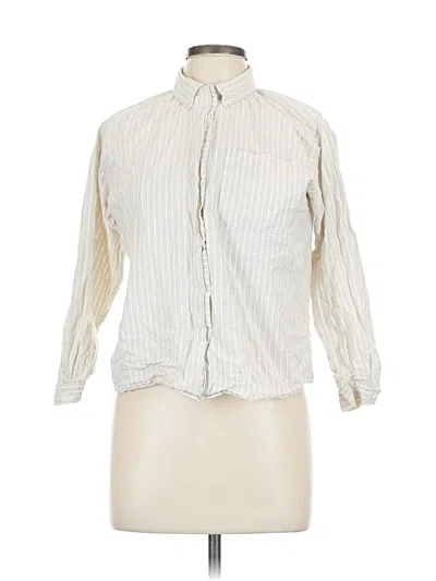 Pre-owned Esprit Long Sleeve Button Down Shirt In White