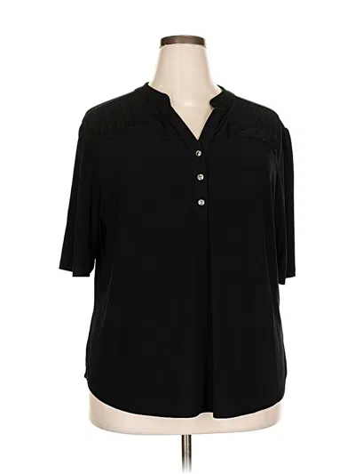 Pre-owned Joie De Vivre Short Sleeve Blouse In Black