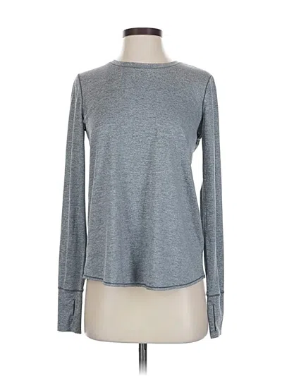 Pre-owned Athleta Long Sleeve T-shirt In Gray