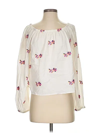 Pre-owned Gap 3/4 Sleeve Blouse In White