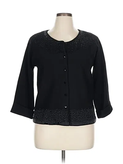 Pre-owned Brooks Brothers Wool Cardigan Sweater In Black