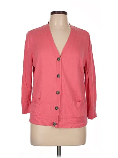 Pre-owned Charter Club Cardigan Sweater In Pink